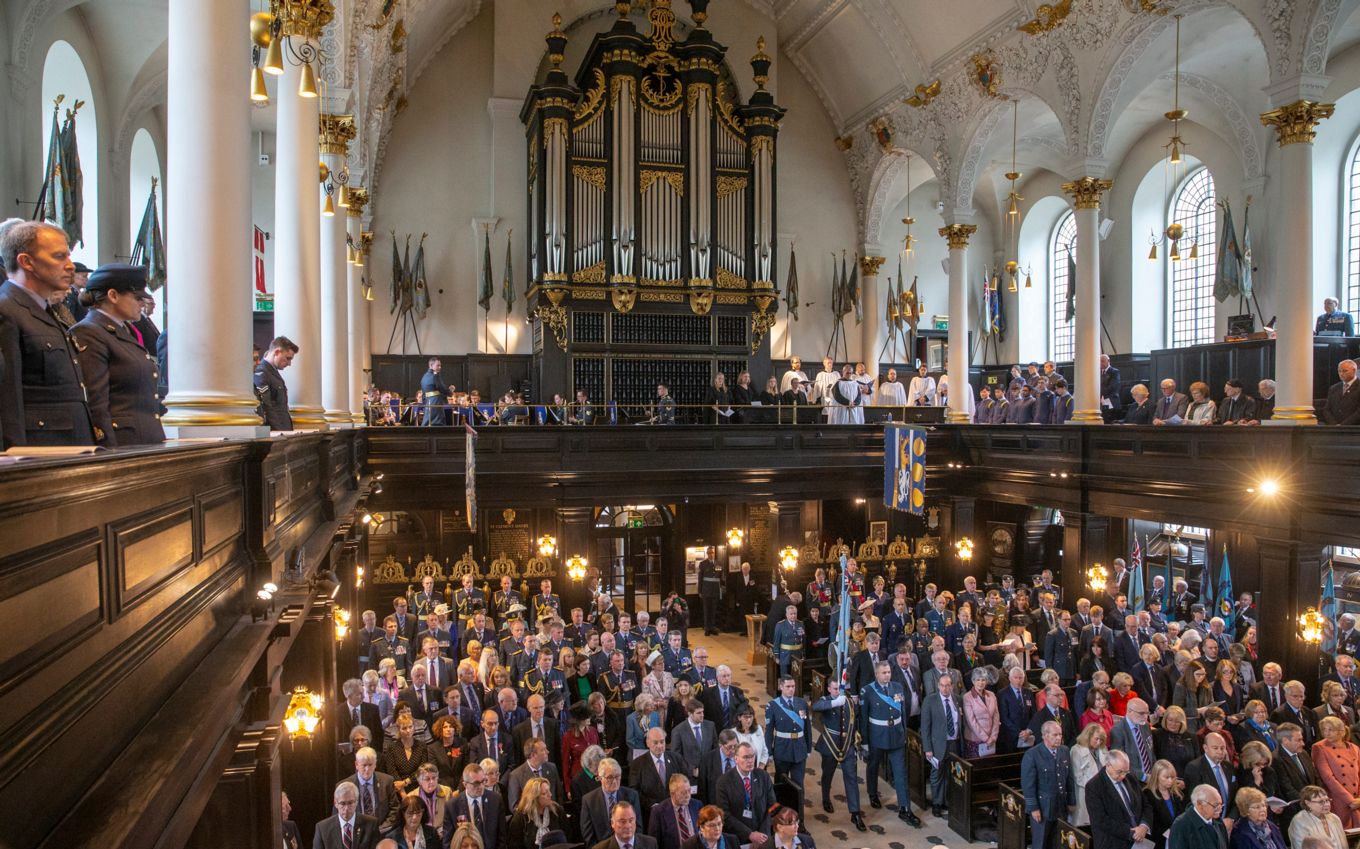 Military church service.