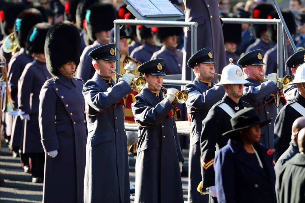 Buglers sound the last post.