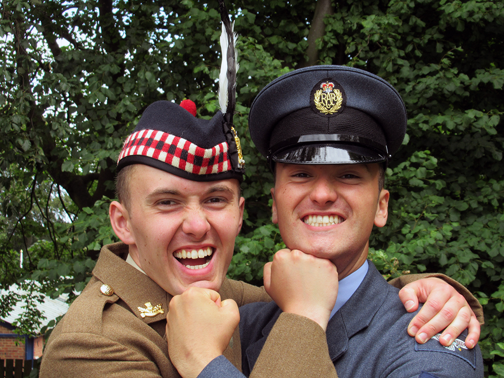 Private Britten and Senior Aircraftman Britten pictured together