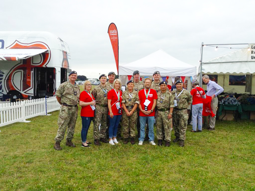 Members of 4624 Squadron with the SSAFA Volunteers raising money at the Battle Proms