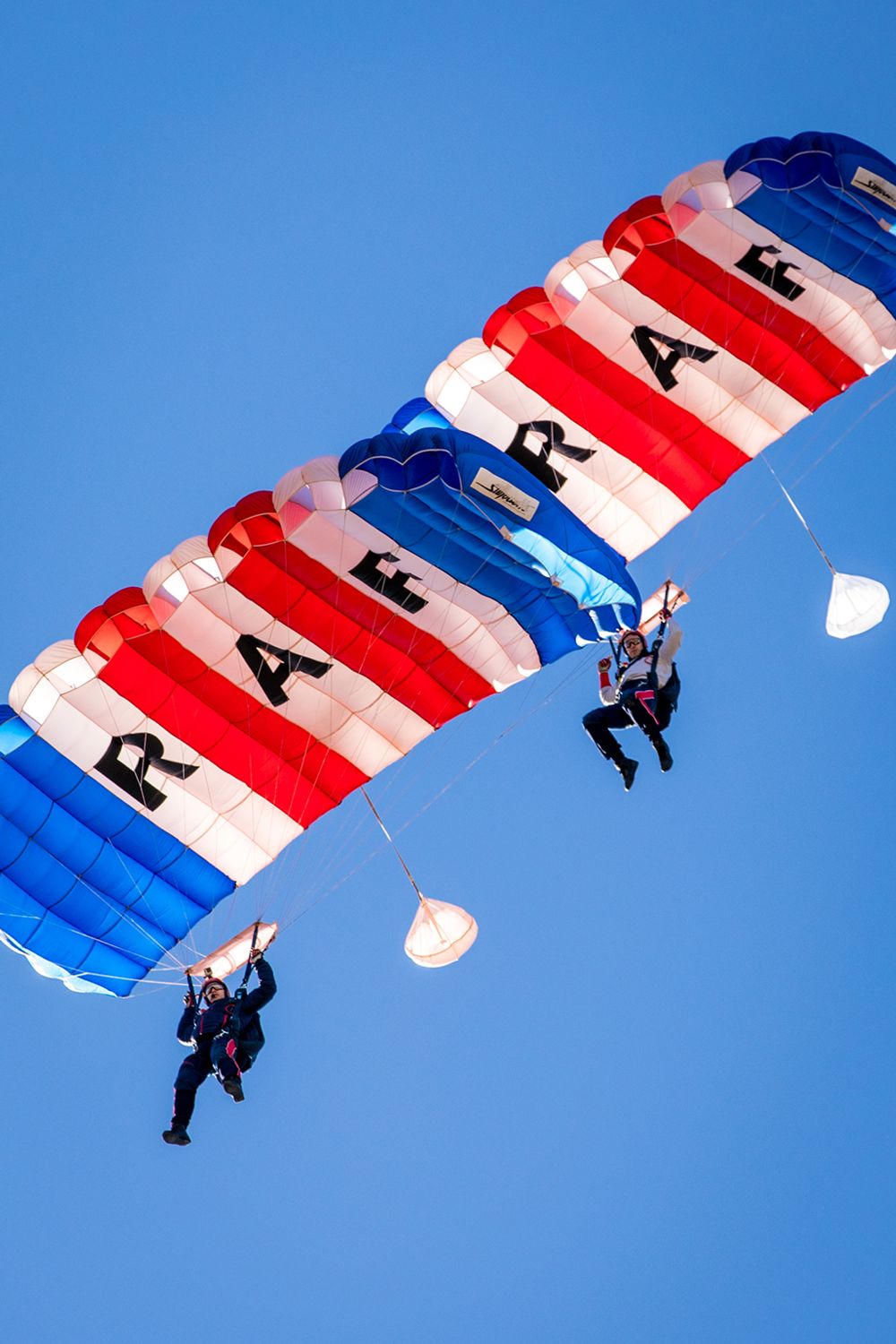 The RAF Falcons perfecting their canopy stack 