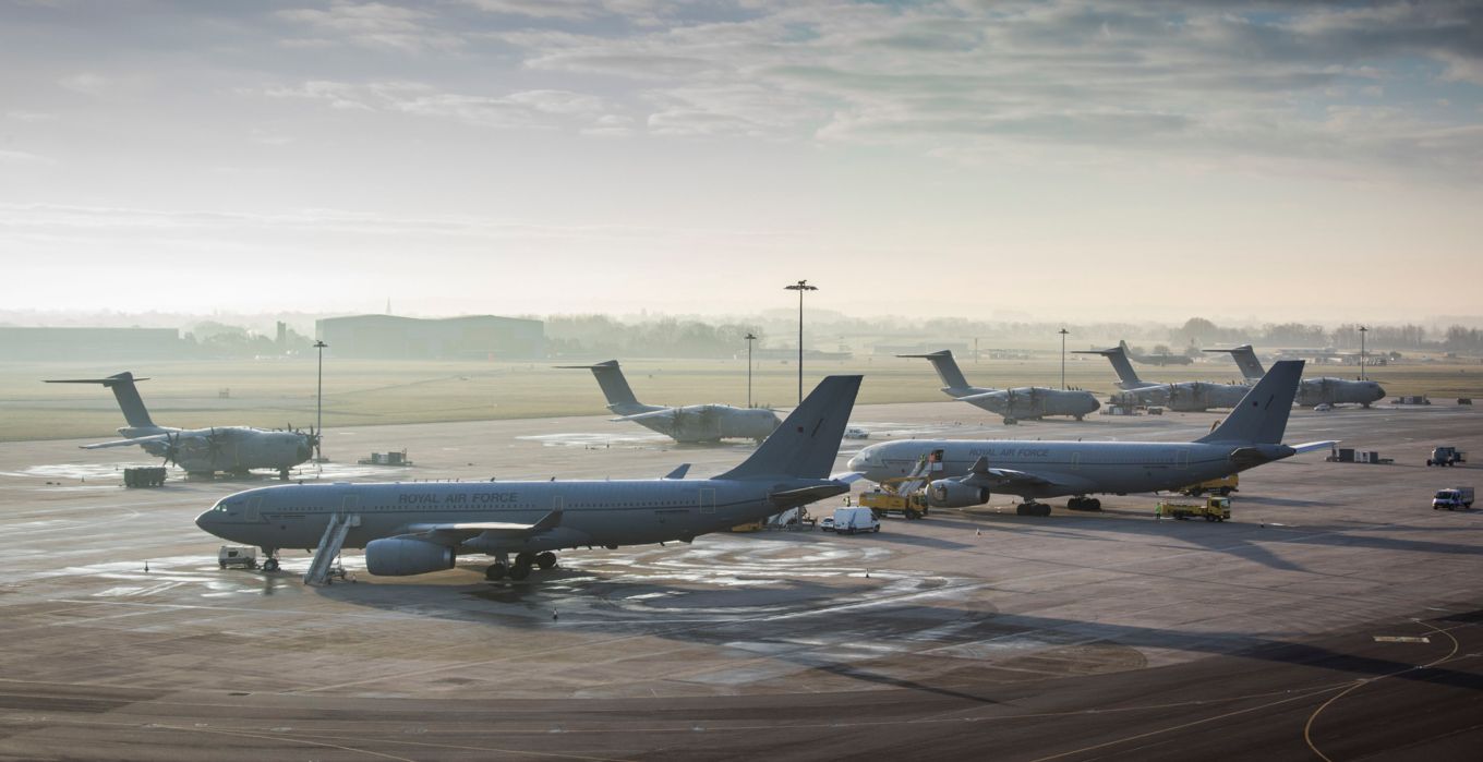 A view across RAF Brize Norton, home to the RAF’s Air Mobility Fleet