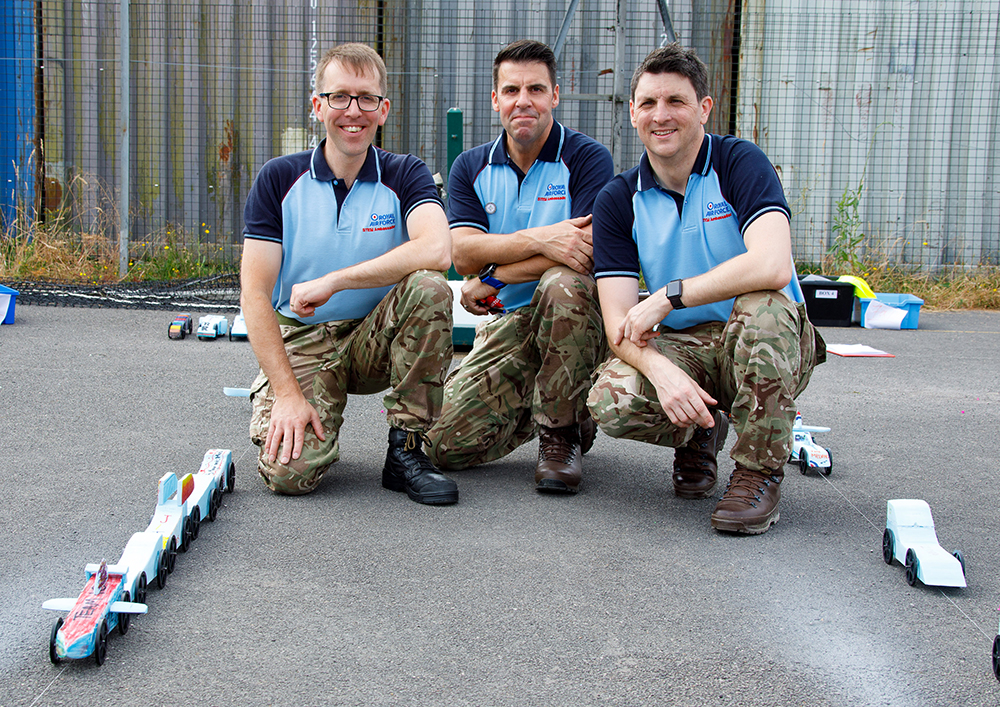 The STEM ambassadors from RAF Brize Norton