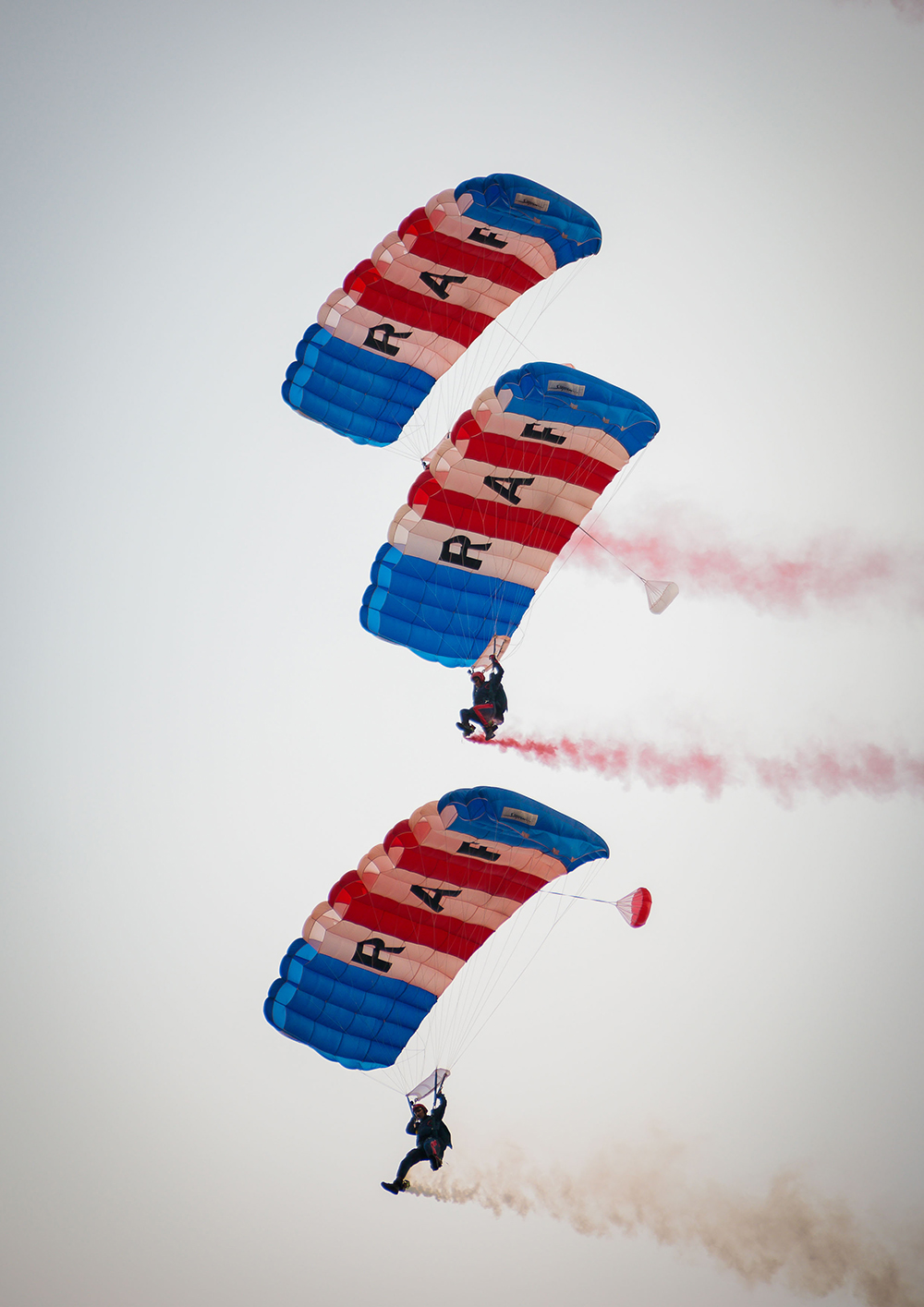 The RAF Falcons Parachute Display Team drop in