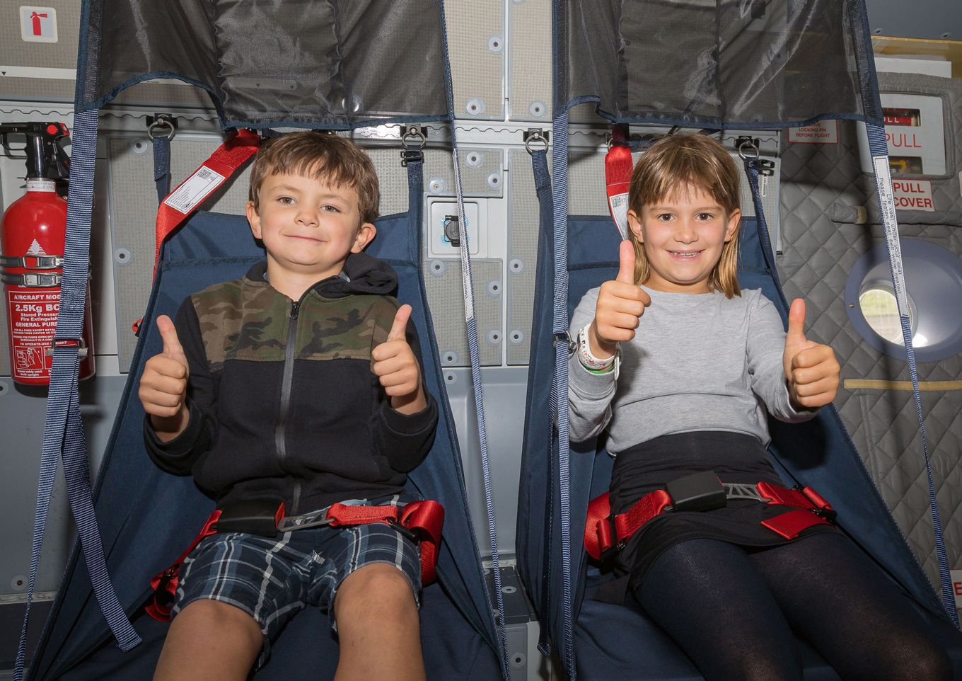 Children enjoying looking around the A400M Atlas