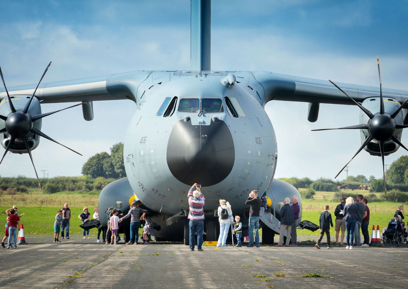 Hundreds of people enjoyed looking around the airfield and the A400M Atlas.