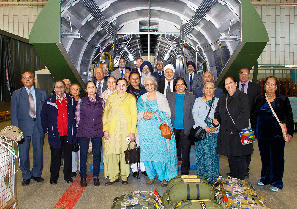 The visitors received a tour around the Parachute Training Squadron hangar