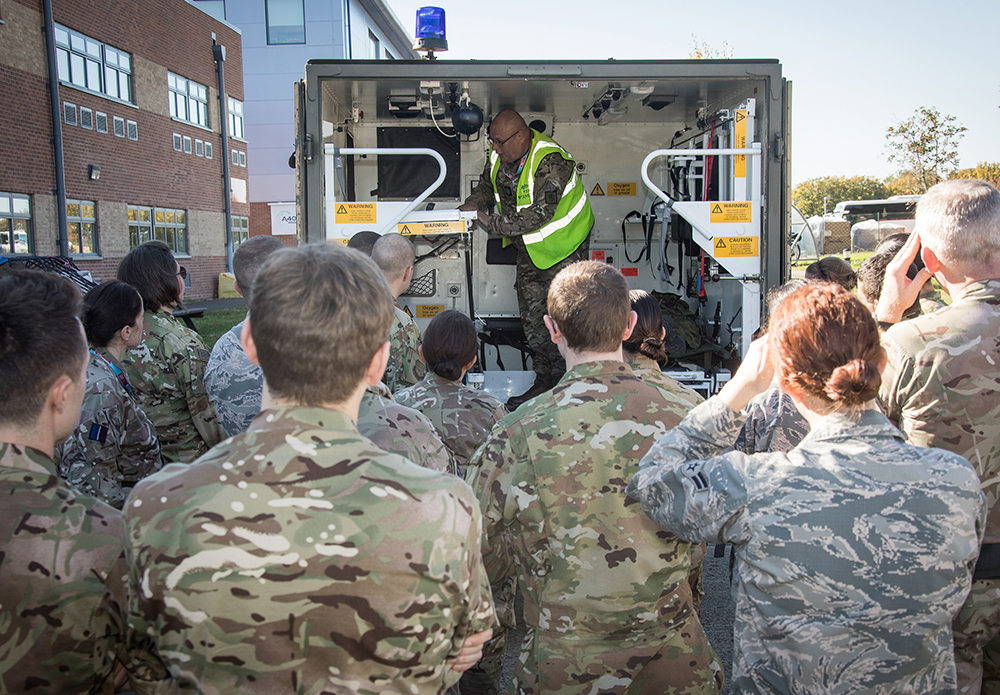 Medical Reservists received a brief on the different functions inside the RAF’s Battlefield Ambulance
