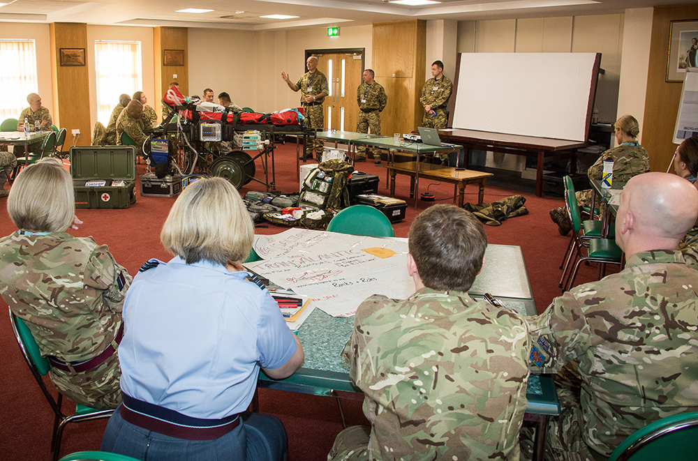 Classroom based lessons also took part during Exercise Reserve Steel