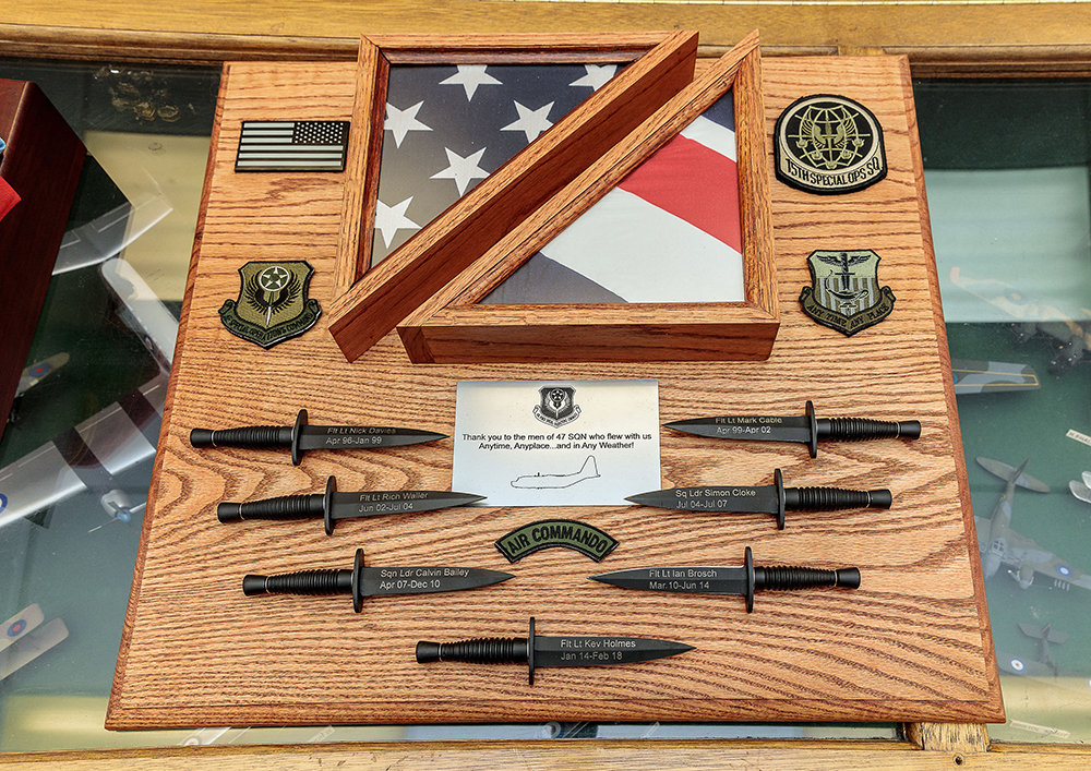 During the ceremony flags were exchanged between the three Squadrons