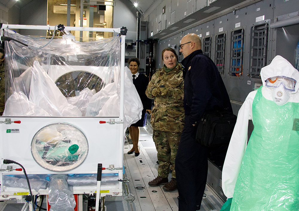 Pictures is an ATI, which provides a biological containment facility, is displayed for the French Air Force