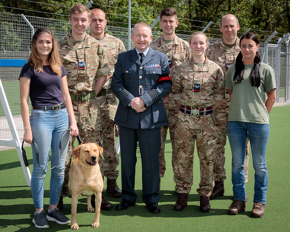The Royal Air Force Police Dog Demonstration Team 2018 receives Force Protection Force Commander’s Commendation