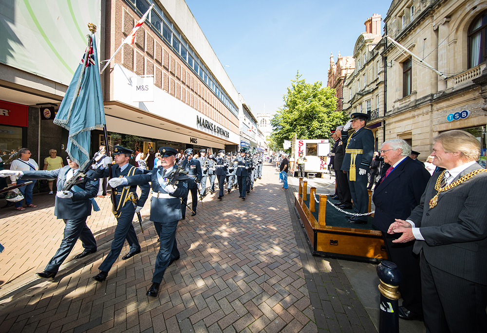 Number 501 Squadron paraded through Gloucester, to the delight of crowds and well-wishers