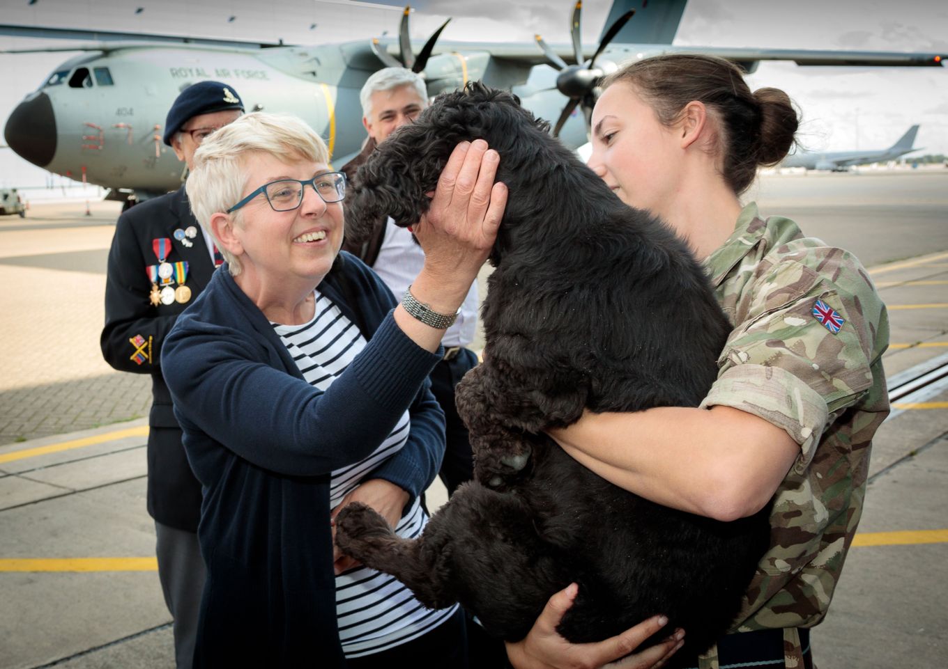Visitors also had the chance to say hello to four-legged friends from the RAF Police Dog Section 