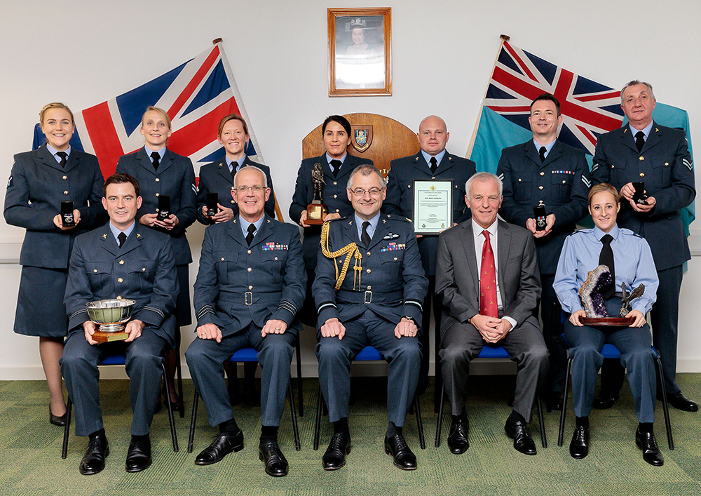 Pictured are members of 4626 Squadron with their awards, with Air Officer Medical Operations (AO Med Ops) Air Commodore David McLoughlin