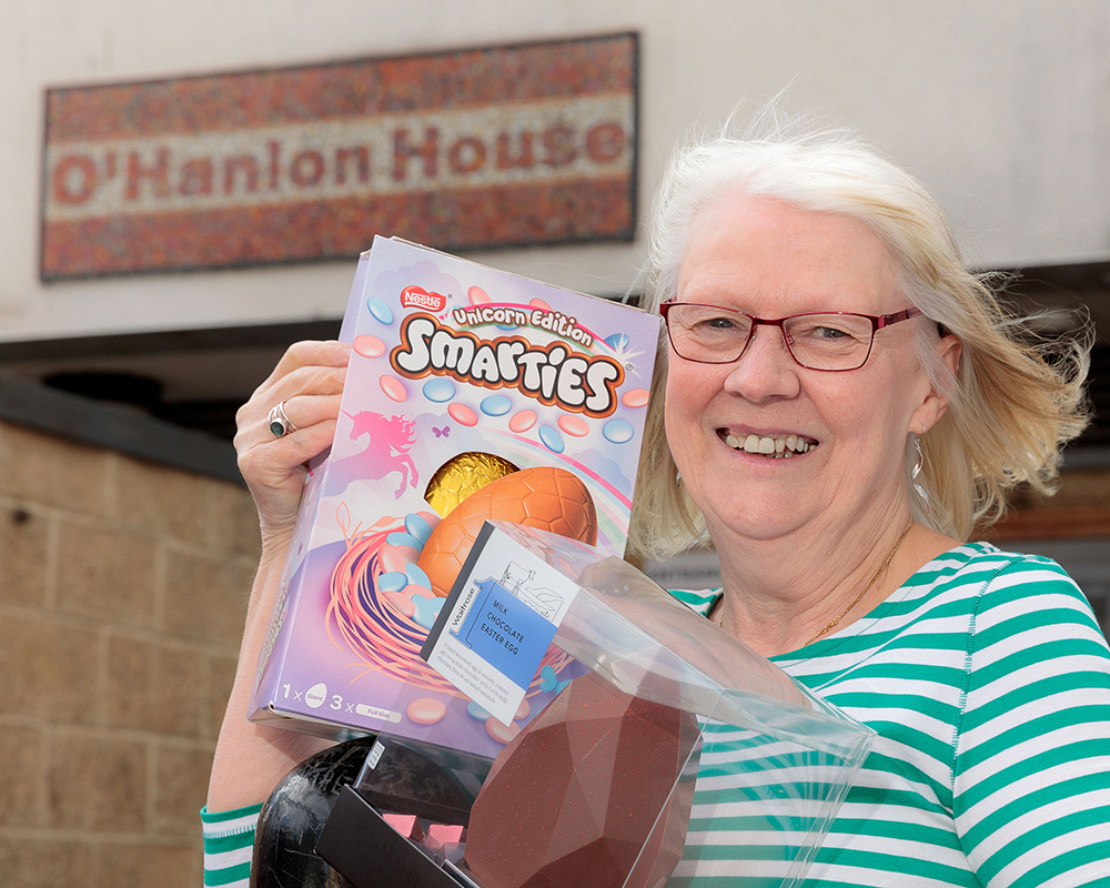 RAF BRIZE NORTON Catering Flight Easter Egg donation to O’Hanlon House for homelss in Oxford.