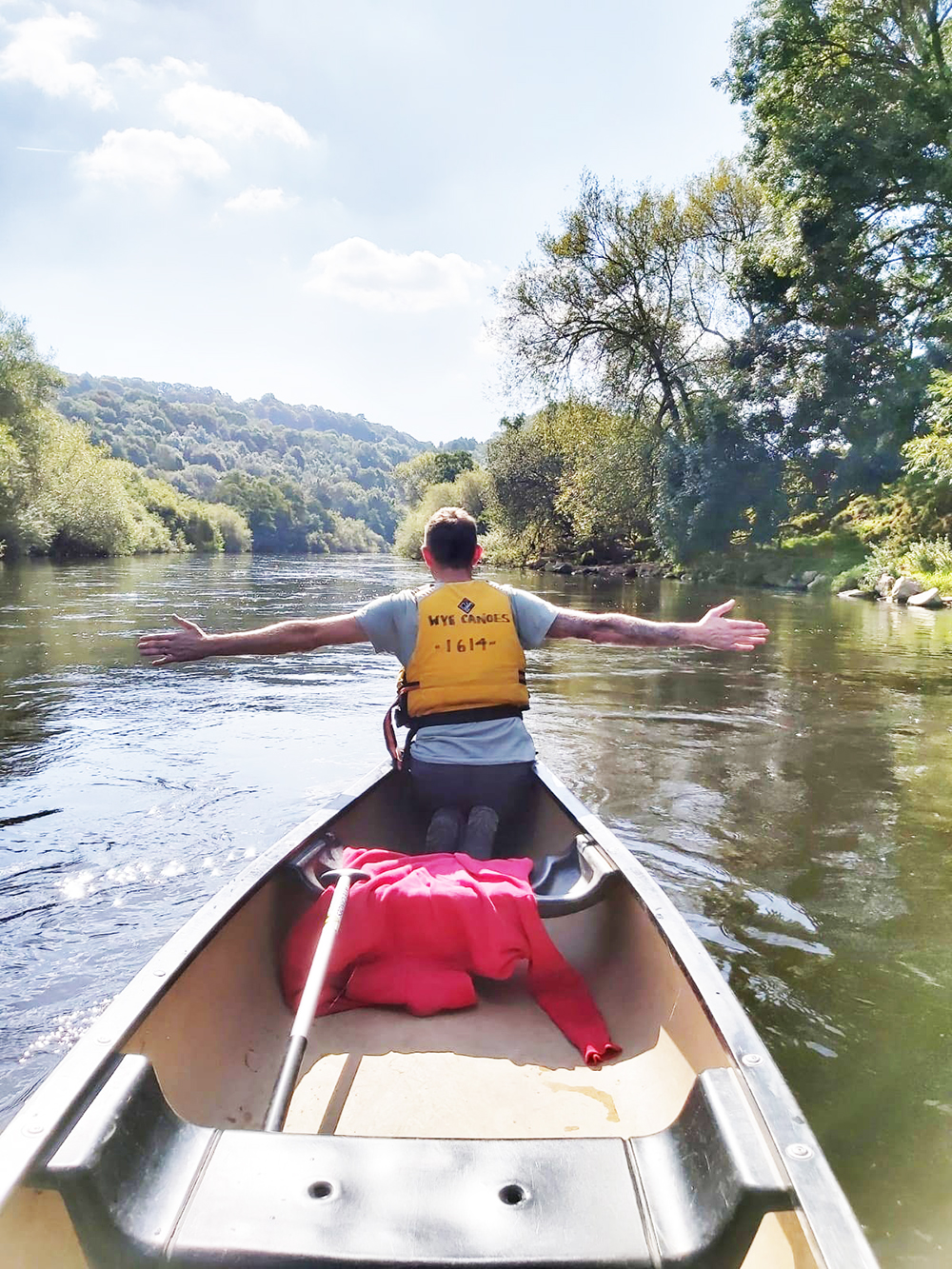Corporal Haigh taking in the beautiful surroundings of the River Wye