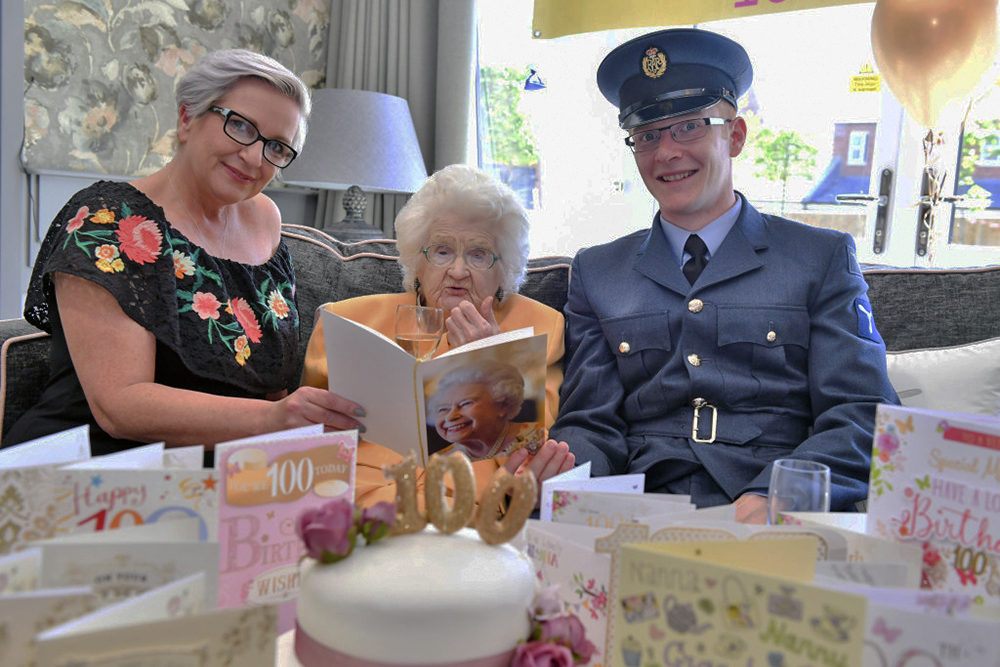 Dane, with his Great Grandmother Eda, on the occassion of her 100th birthday
