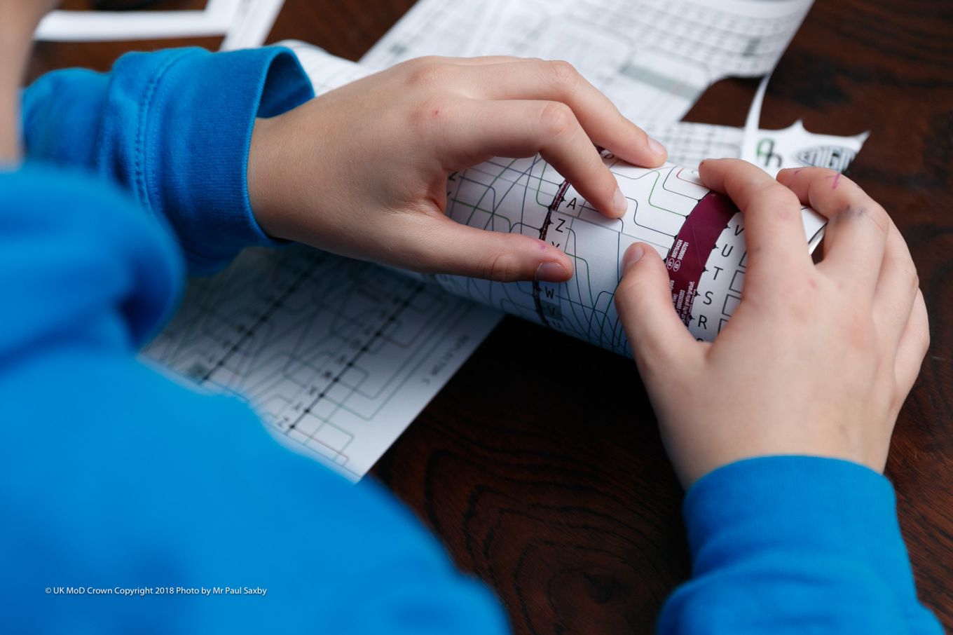 Student participating in STEM activity.
