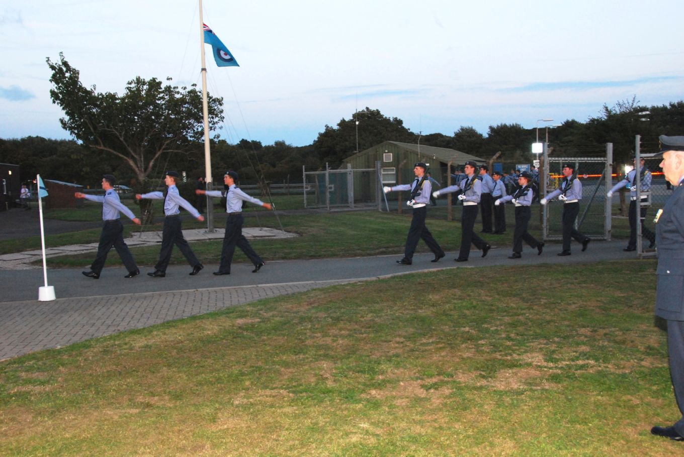 611 Squadron Air Training Corps Cadets parading