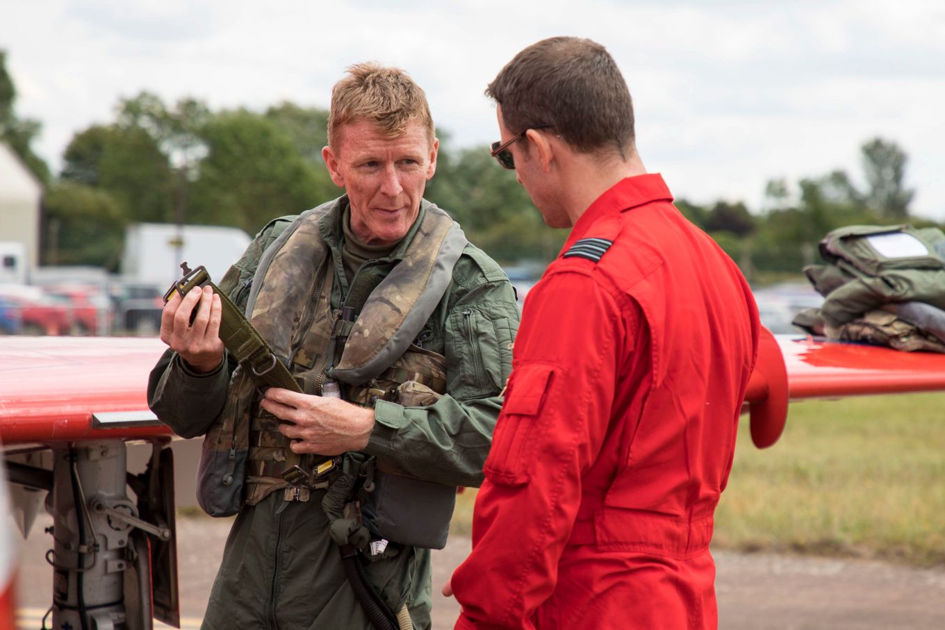 Tim Peake with Wing Commander Andrew Keith.