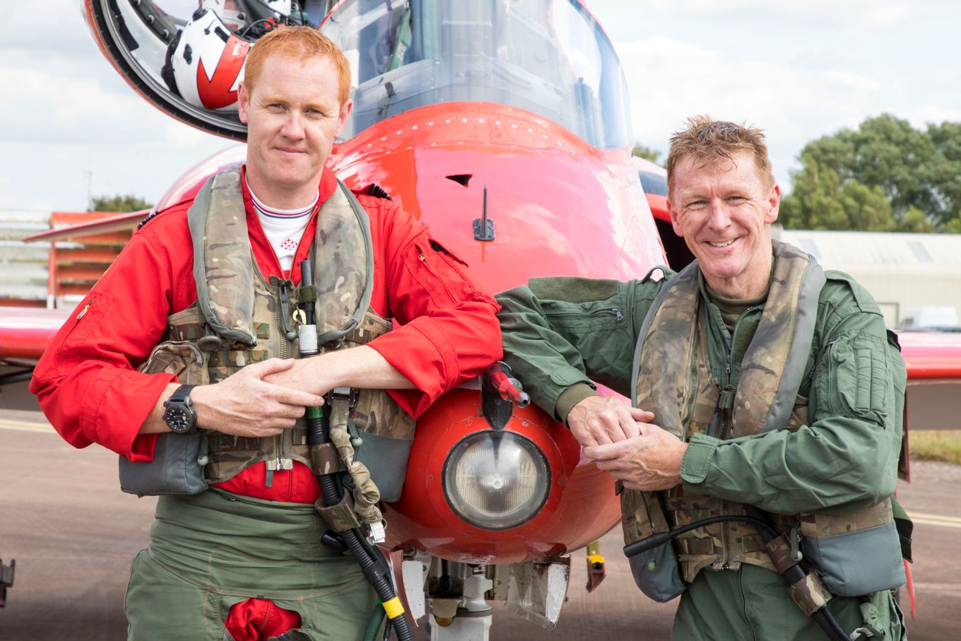 Red 1, Squadron Leader Martin Pert, with Tim Peake