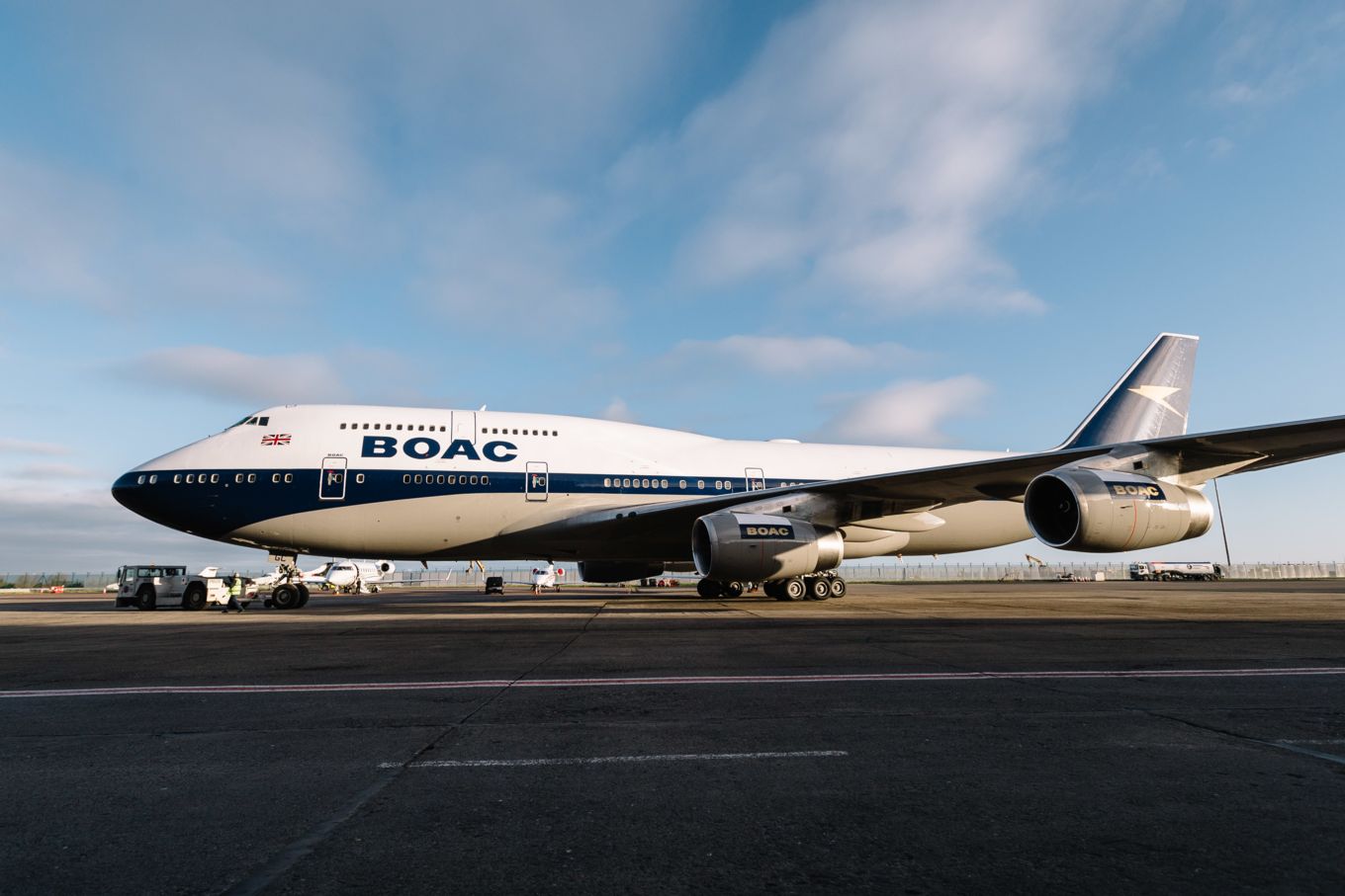 The BOAC-liveried British Airways Boeing 747.