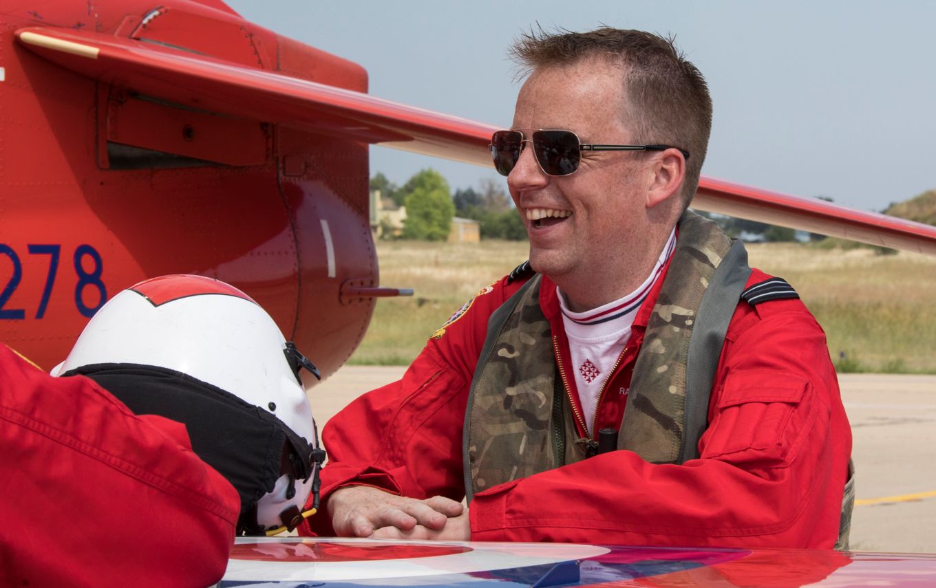 Flight Lieutenant Mike Bowden, who has flown as Red 9 in 2018, is leaving the Royal Air Force Aerobatic Team.