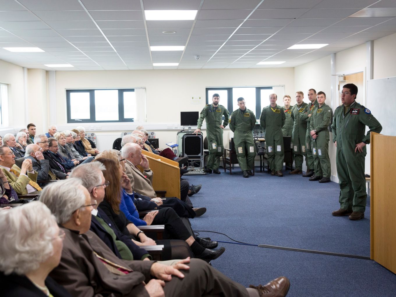 A briefing from Wing Commander Nick Maxey