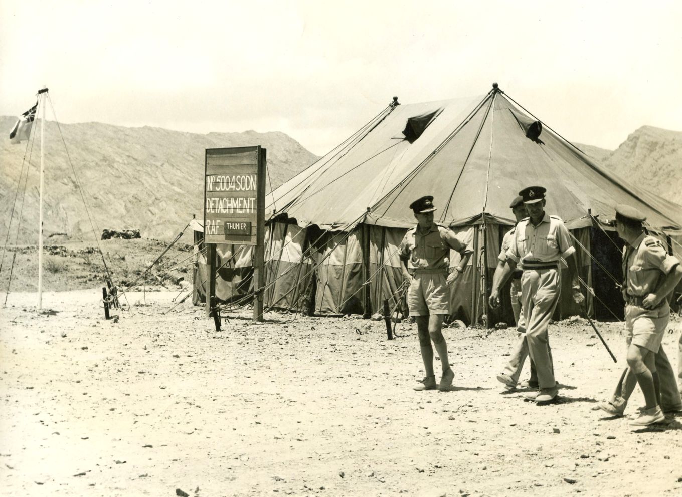Historical images showing the Airfield Construction Branch in action in the Middle East during the 1960’s