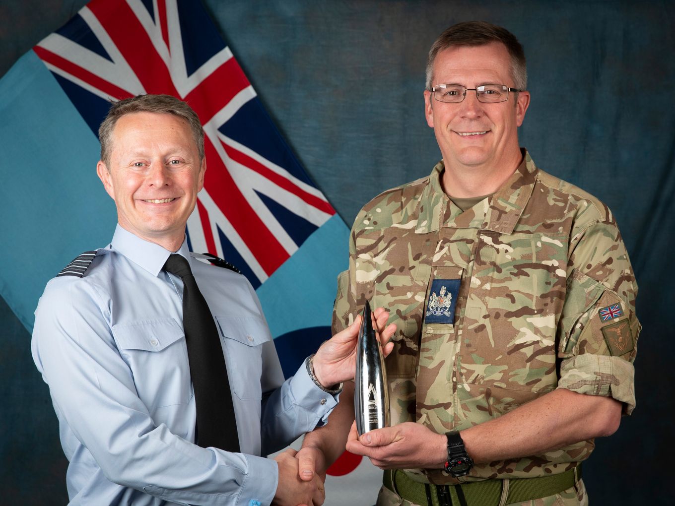 Group Captain Tony Keeling and Warrant Officer Darren Rose.