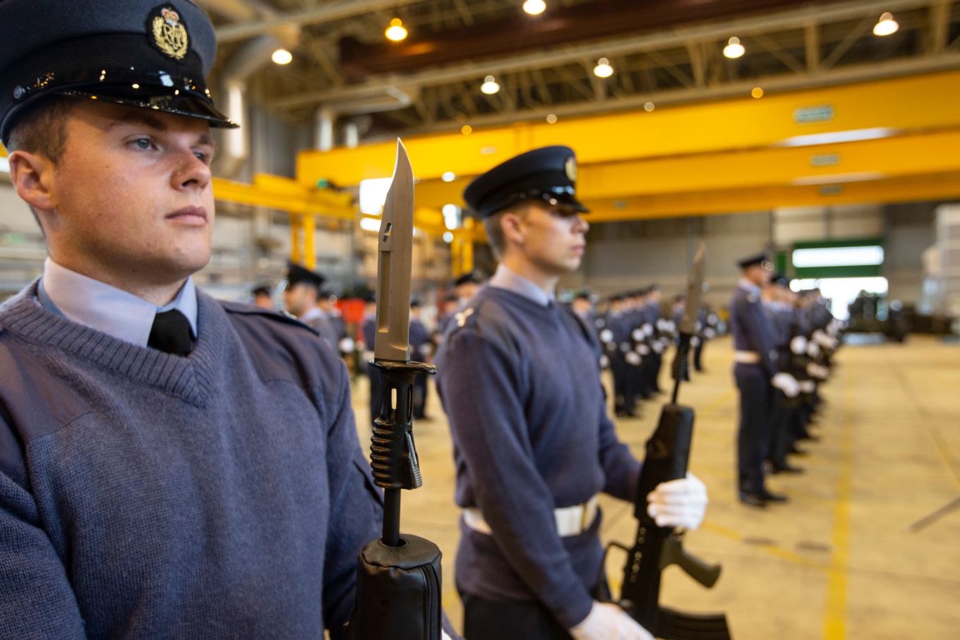Image from the drill rehearsals at RAF Wittering