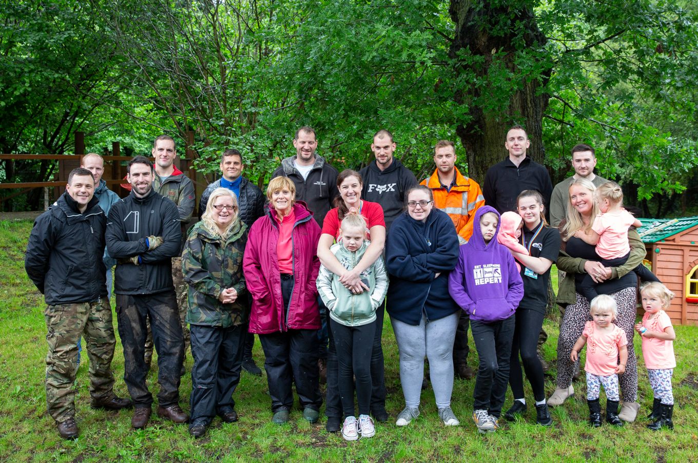 The team from 1ELS, Little Miracles and Willow Tree Services