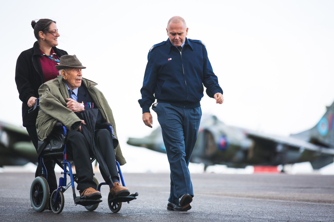 From left to right: Lisa Herbert, Bert Salvage and Warrant Officer Mark Roberts