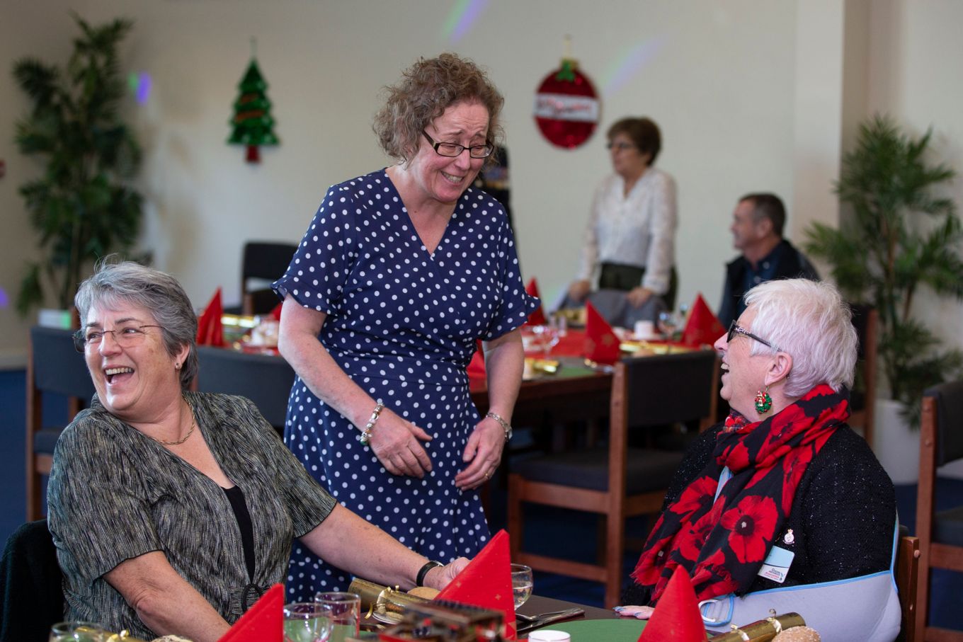 The guests enjoying a lighter moment.