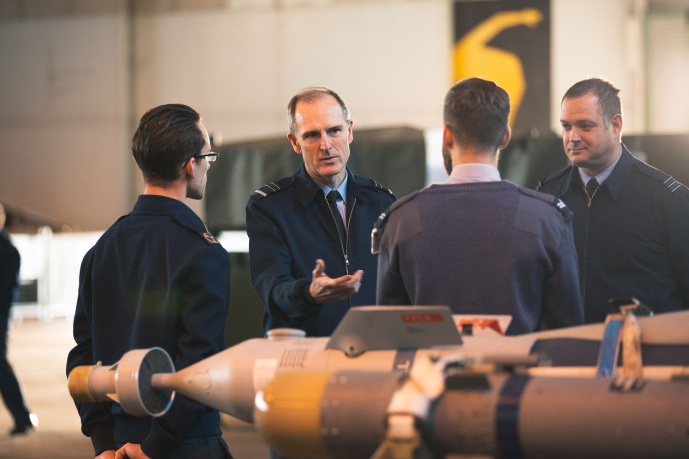 Air Marshal Mayhew with members of No 42 Expeditionary Support Wing.