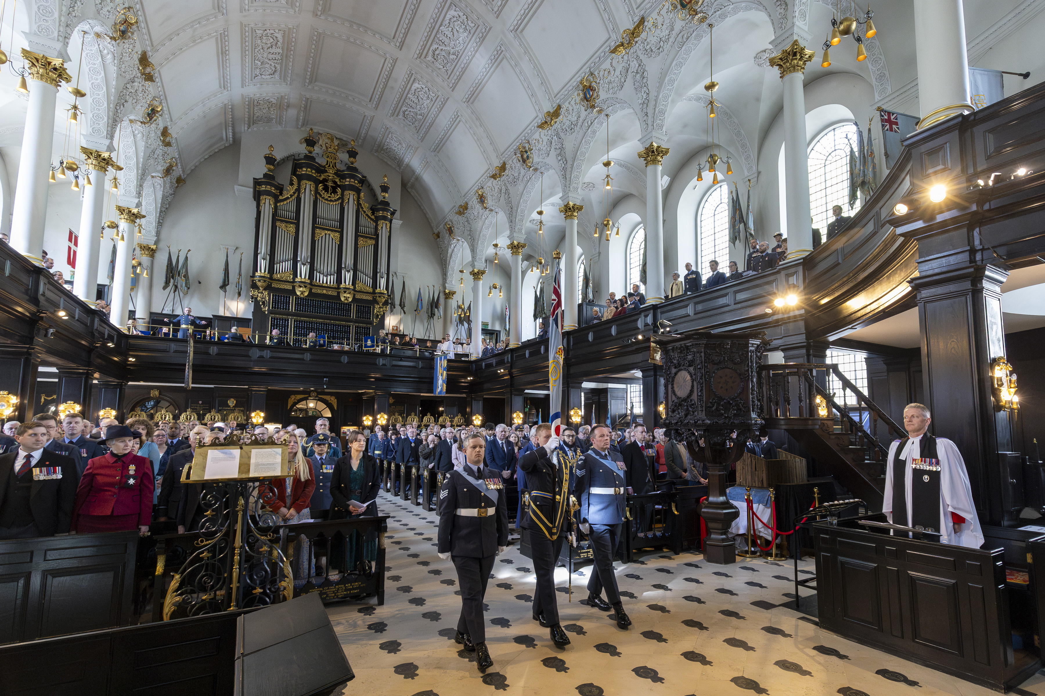 Standard being brought into the church