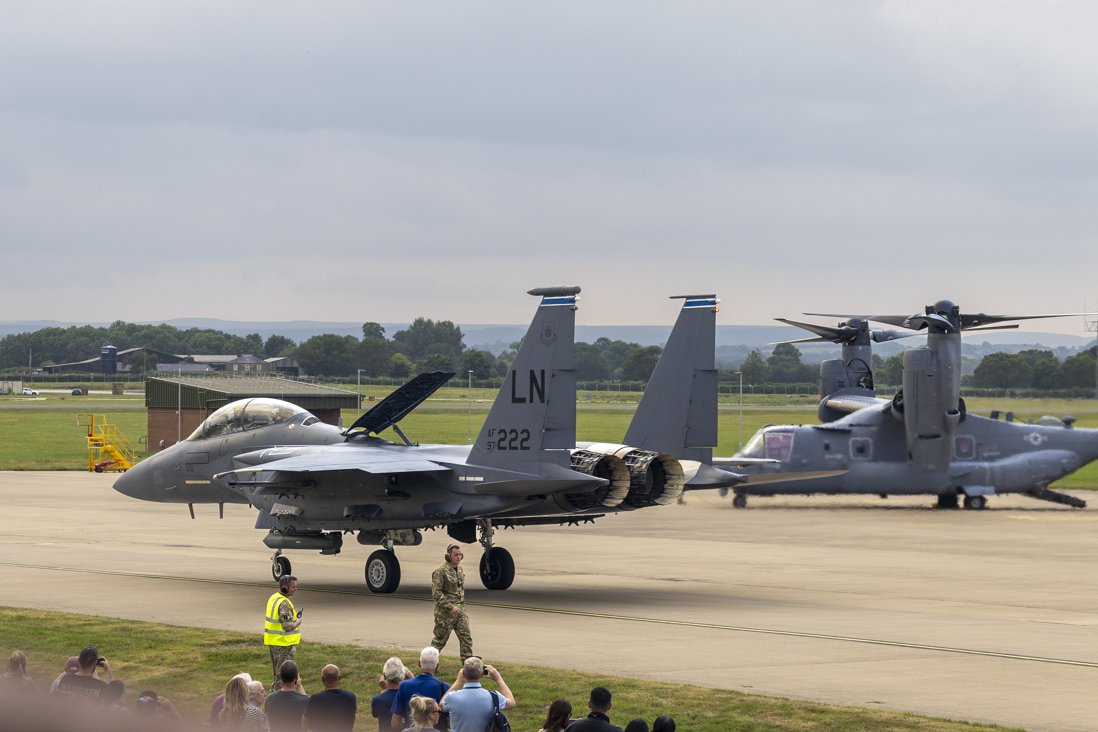 Visiting aircraft at the pan at RAF Leeming Families Day