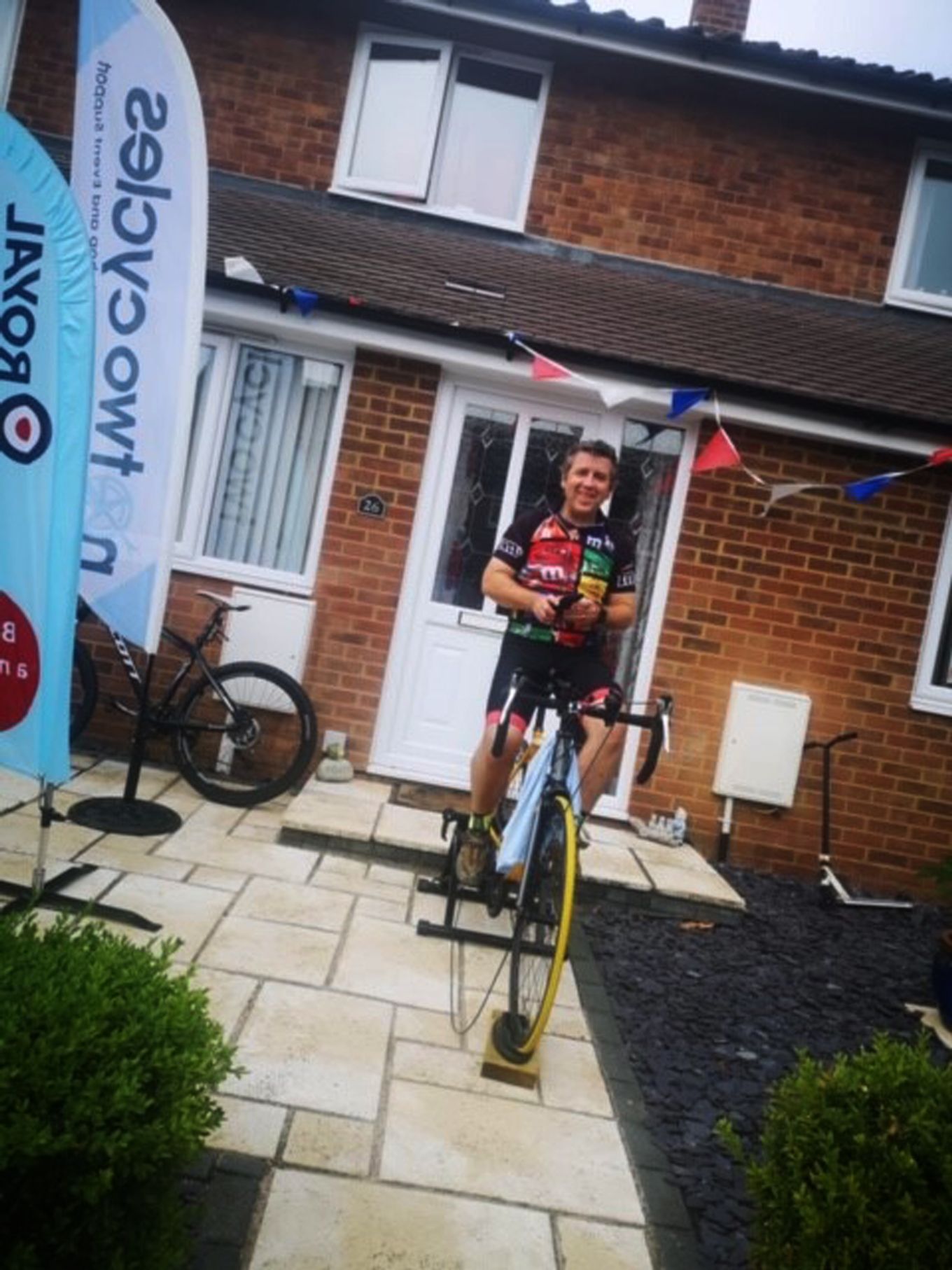 Warrant Officer Dave Hughes doing a virtual 100 miles from home