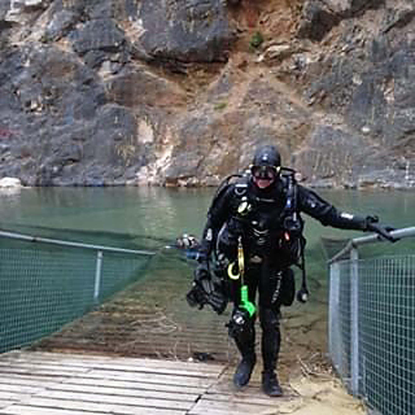 Low res image of Mr Coates in his diving gear