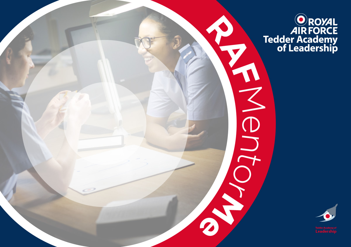 RAF Mentor Me banner with two personnel.