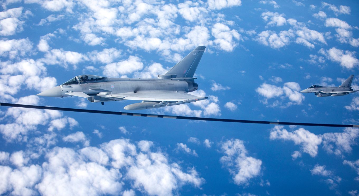 Royal Air Force Typhoons from XI(F) Squadron from RAF Conningsby.