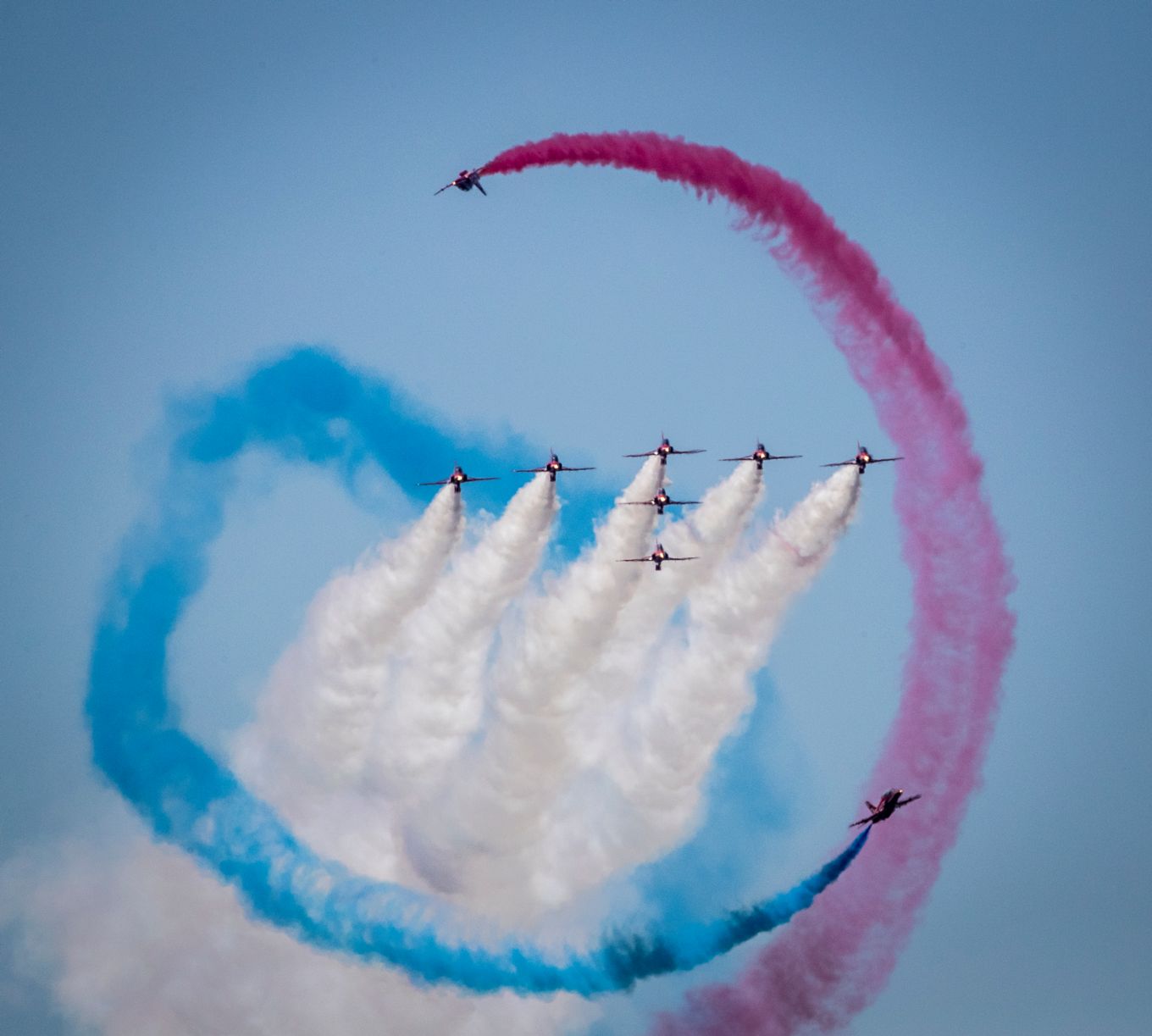 The Red Arrows at RAF Wittering in 2018
