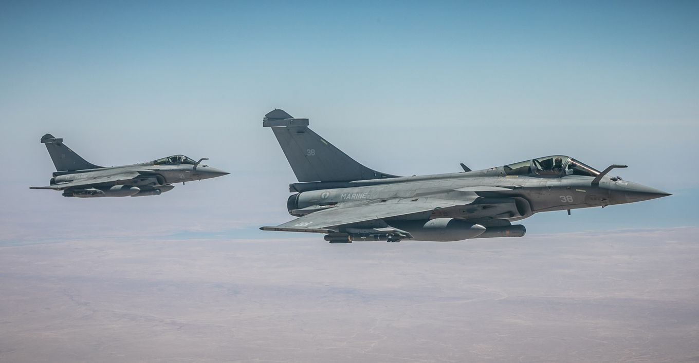  French Aéronavale Rafale M jets.
