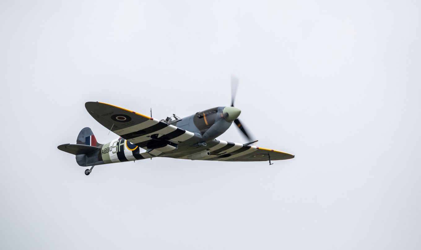 Spitfire aircraft from the RAF Battle of Britain Memorial Flight