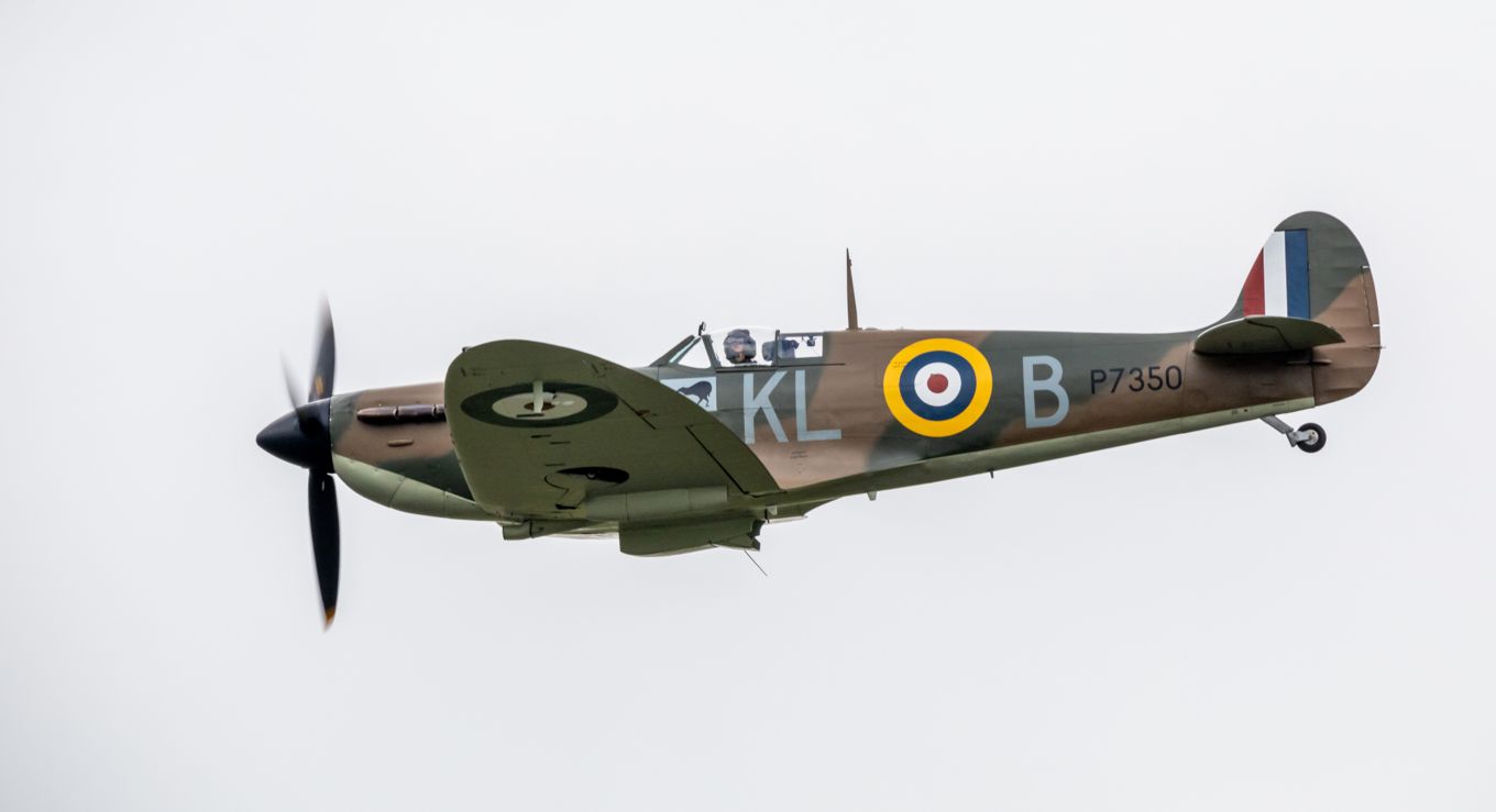 Spitfire aircraft from the RAF Battle of Britain Memorial Flight