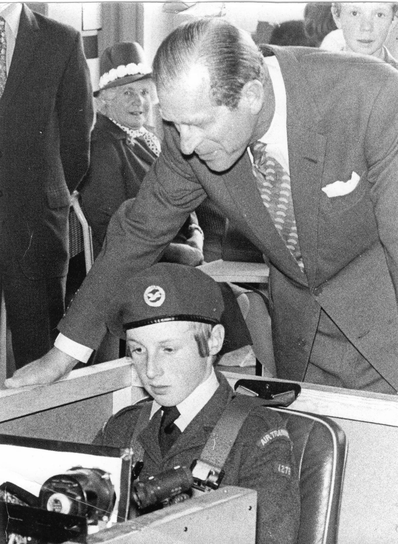 Image shows HRH The Prince Philip, Duke of Edinburgh meeting RAF Air Cadets.