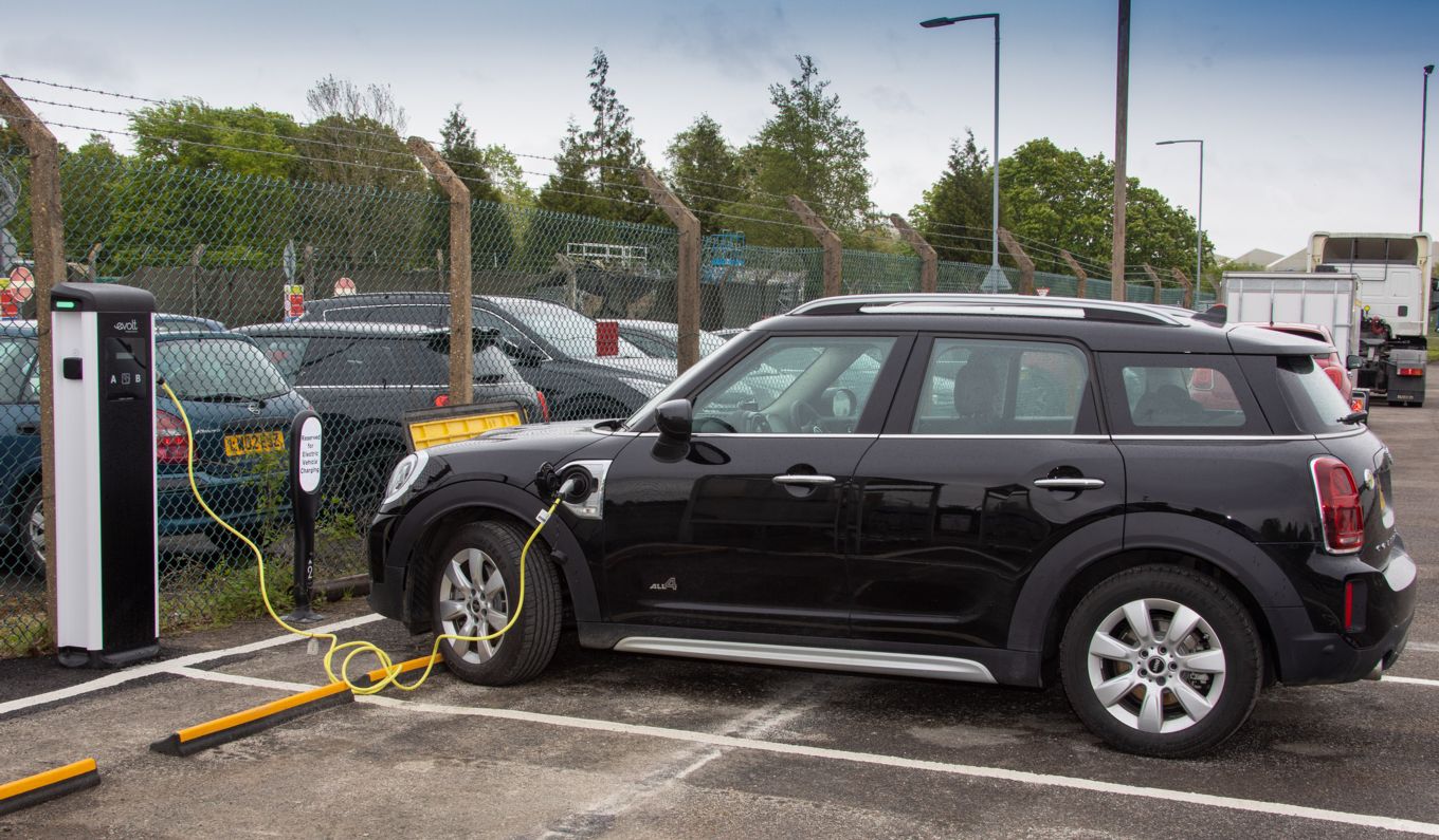 As part of the Ultra-Low Emission Vehicles (ULEVs) roll-out, the installation of the first phase of charging bays for electric vehicles at RAF Brize Norton has begun and is now in use charging vehicles