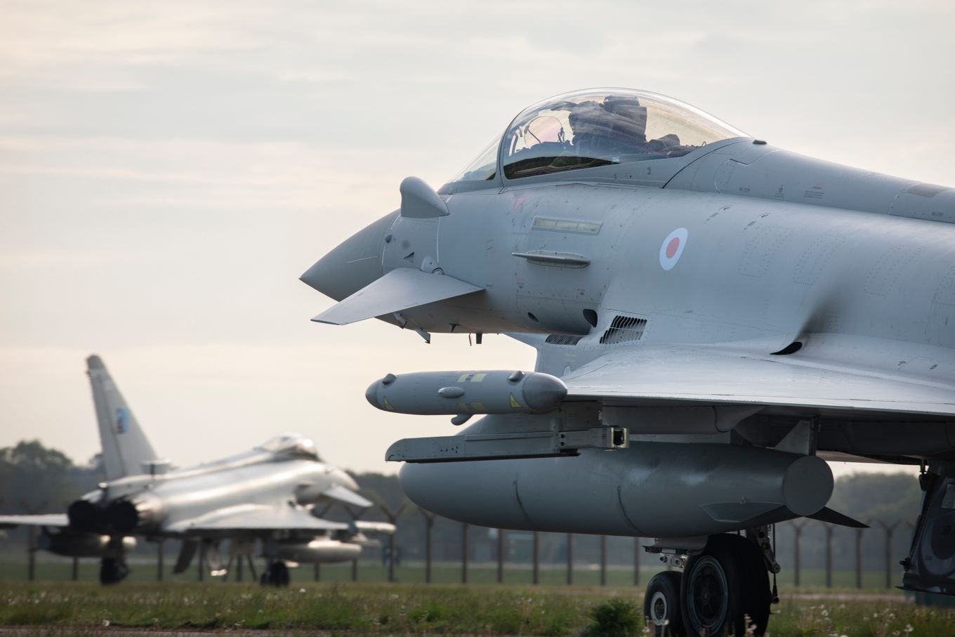 Two landed Typhoon's.