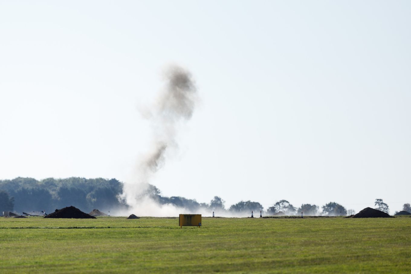 Controlled demolition on RAFC Cranwell Airfield.